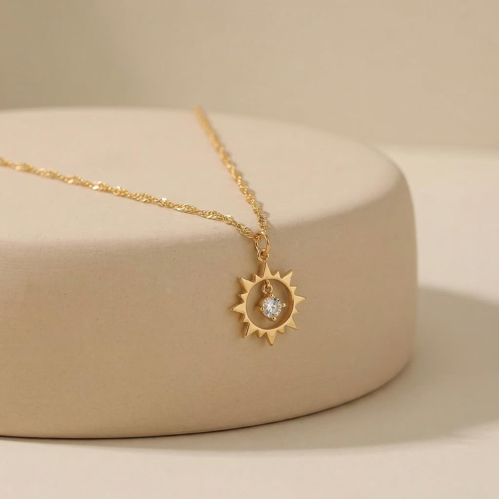 Custom Vintage Sun Necklace St - Birth Flower Necklace recensione e prezzo
