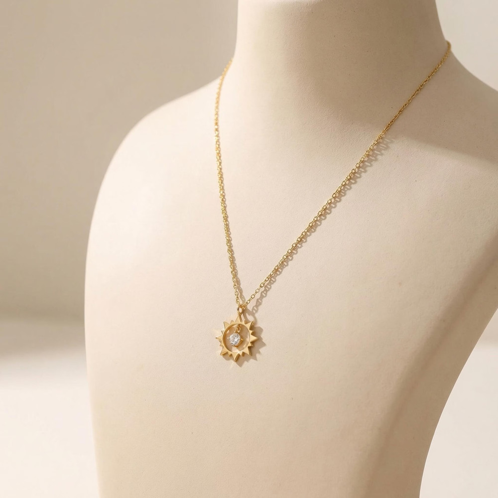 Custom Vintage Sun Necklace St - Birth Flower Necklace recensione e prezzo