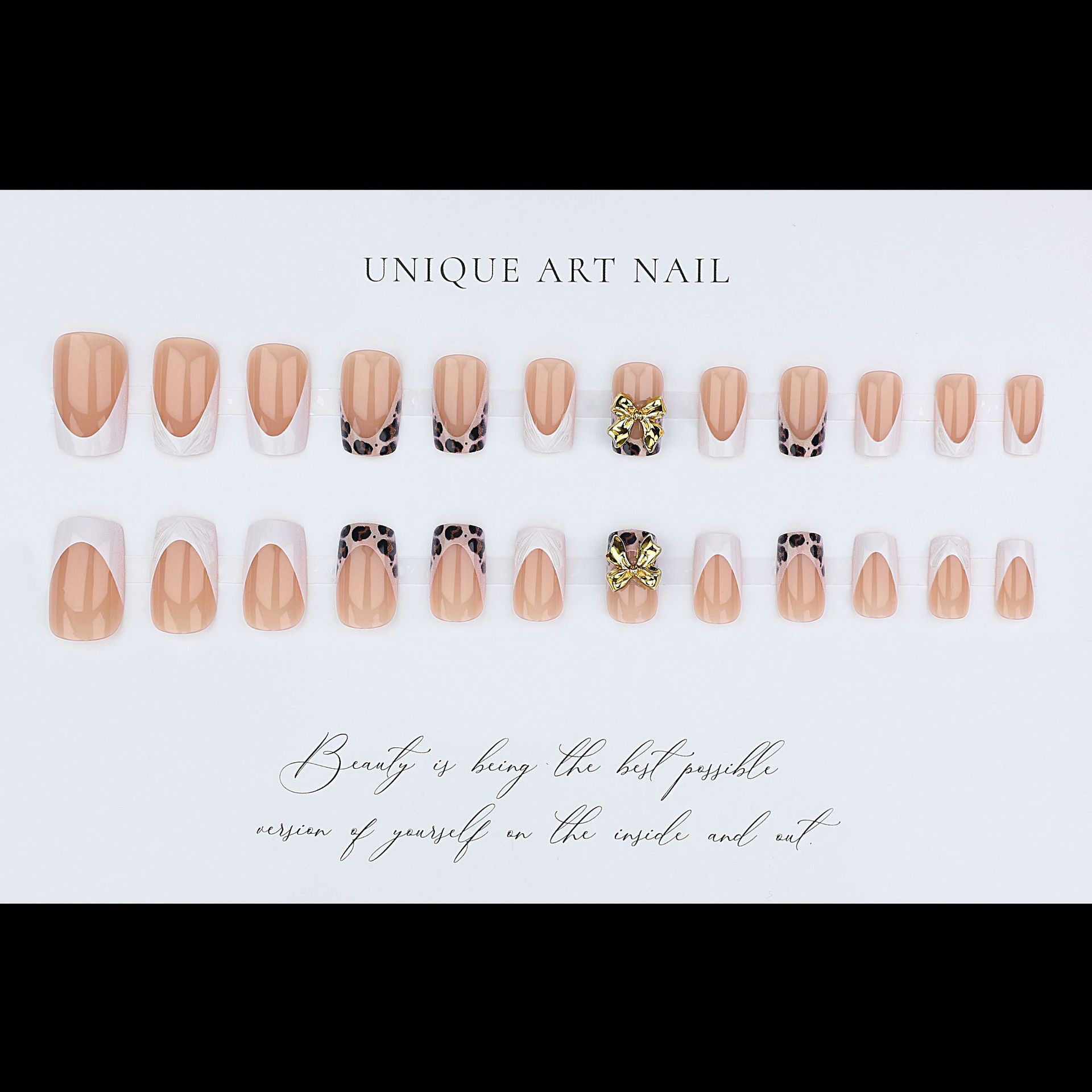 Short square fake nails for wo - Pressed Flower Art recensione e prezzo