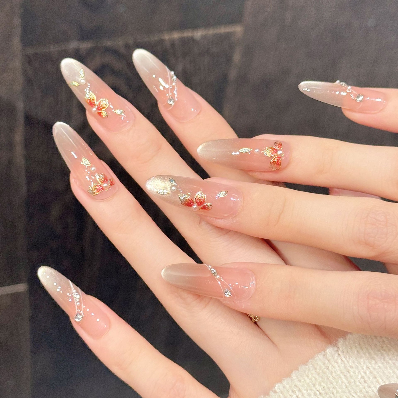 10pcs Handmade Fake Nails Pres - Pressed Flower Art recensione e prezzo