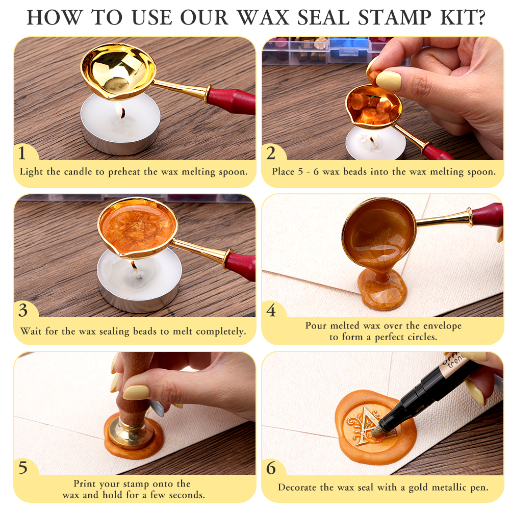 A-Z letter Wax Seal Stamp Kit  - Wax Seal Letter Kit recensione e prezzo