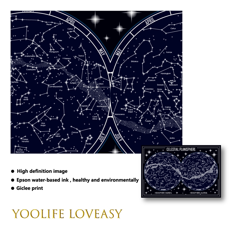 Celestial Planisphere Map Canv - Custom Star Map recensione e prezzo