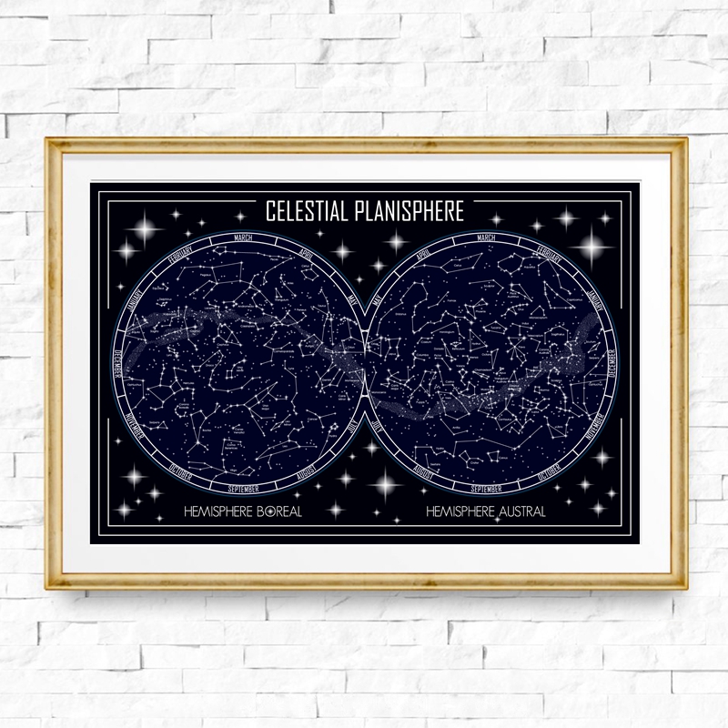 Celestial Planisphere Map Canv - Custom Star Map recensione e prezzo